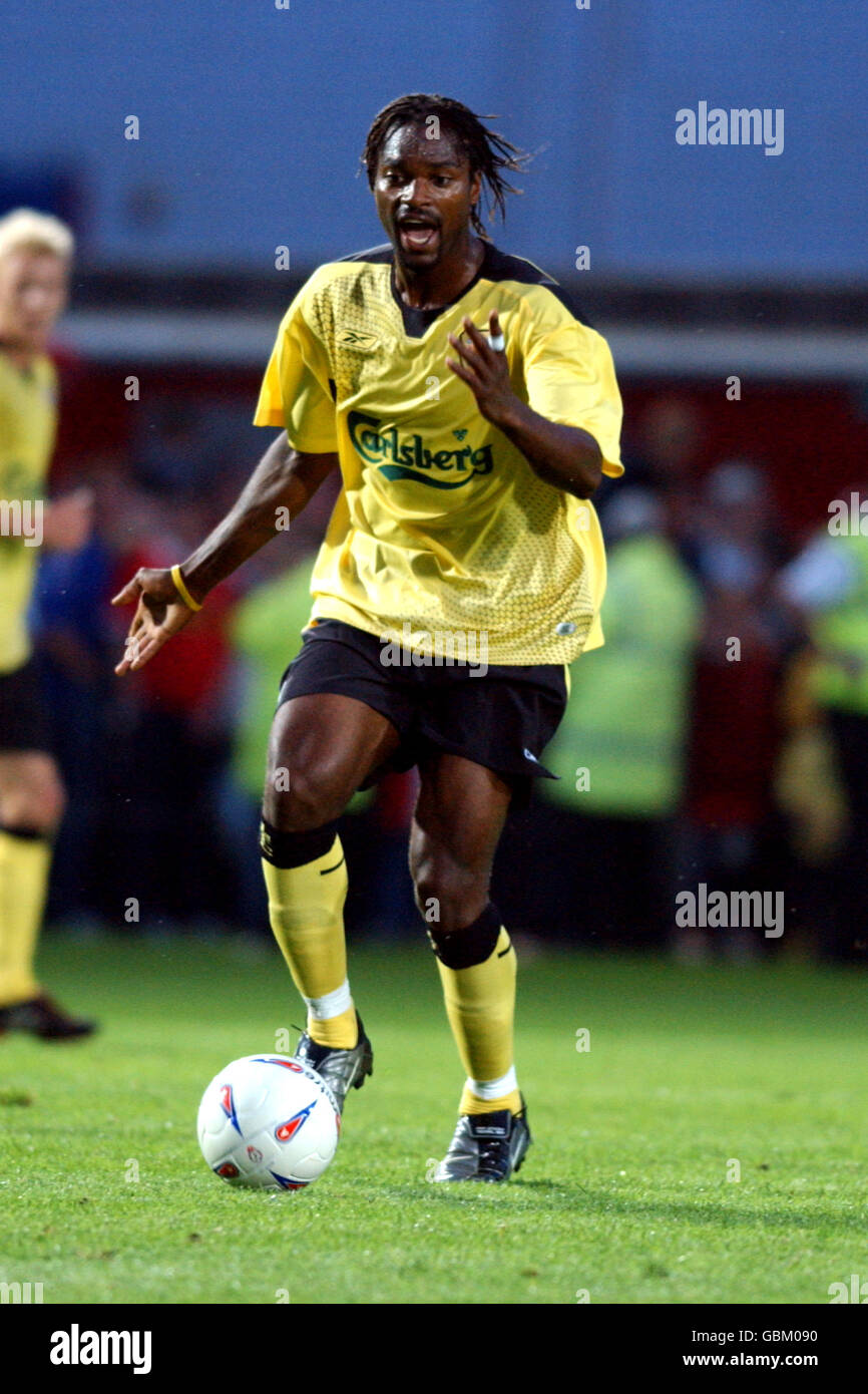 Soccer - Friendly - Wrexham v Liverpool. Salif Diao, Liverpool Stock Photo