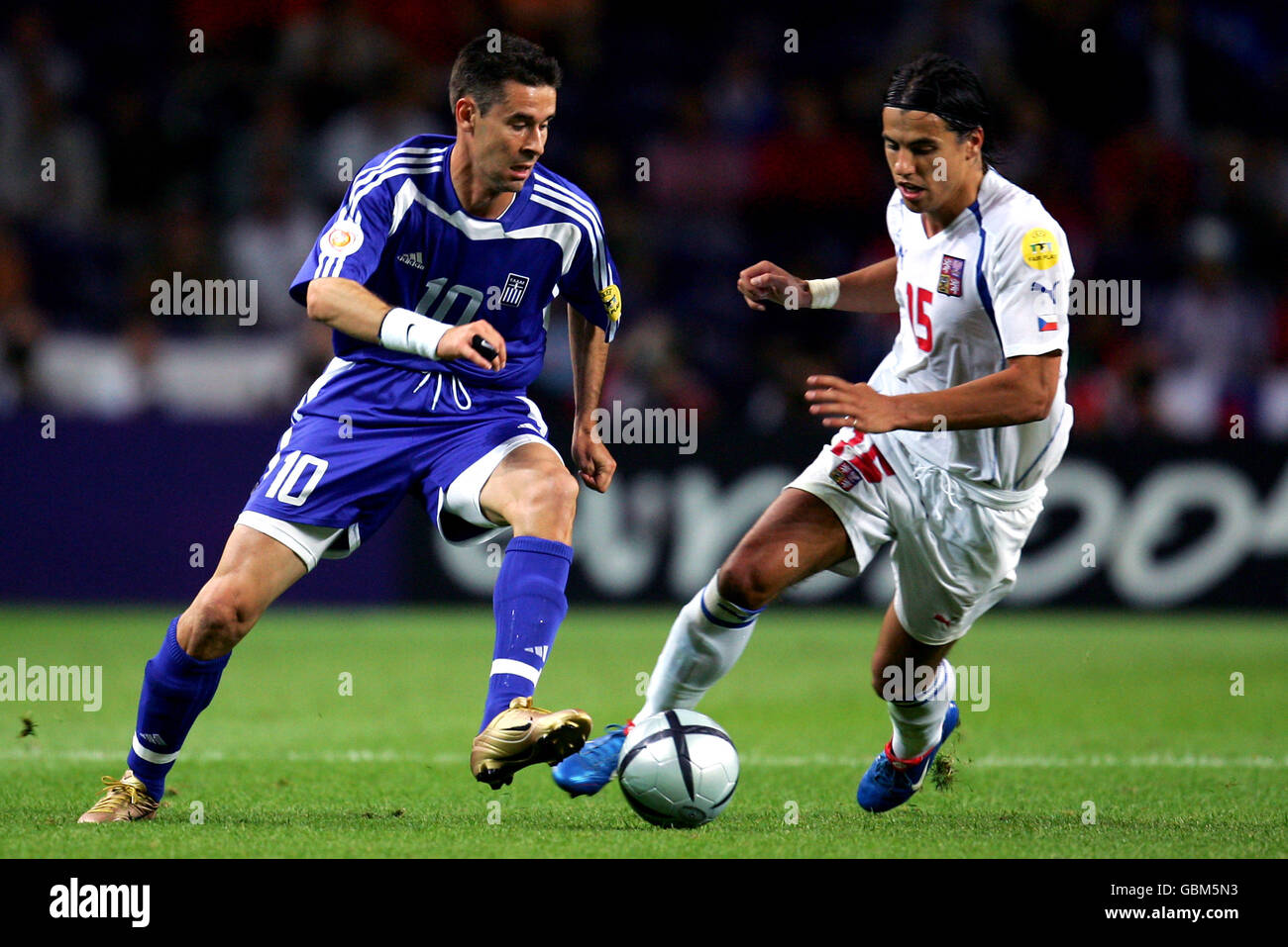 Soccer - UEFA European Championship 2004 - Semi Final - Greece v Czech Republic Stock Photo
