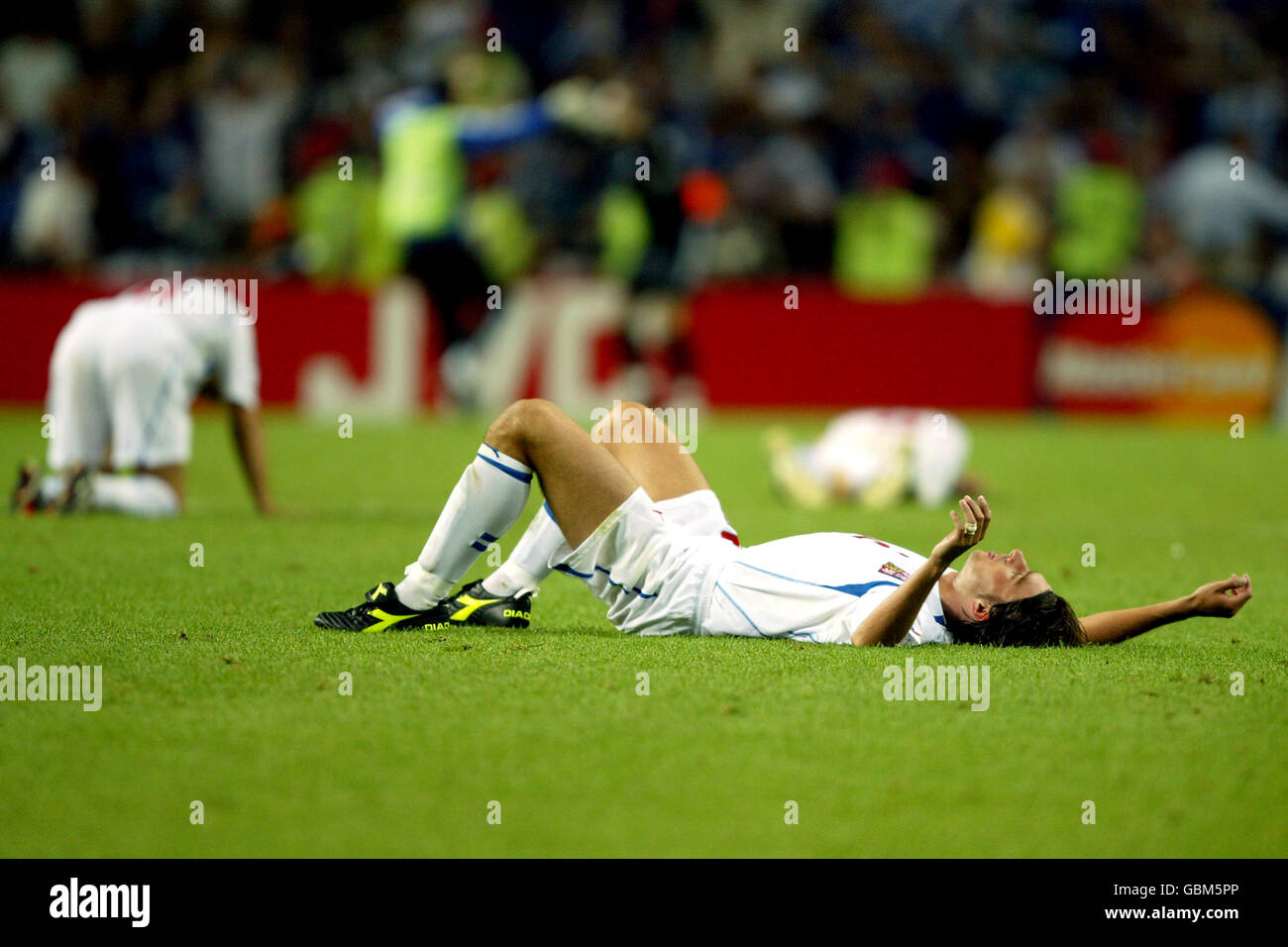 Soccer - UEFA European Championship 2004 - Semi Final - Greece v Czech Republic Stock Photo