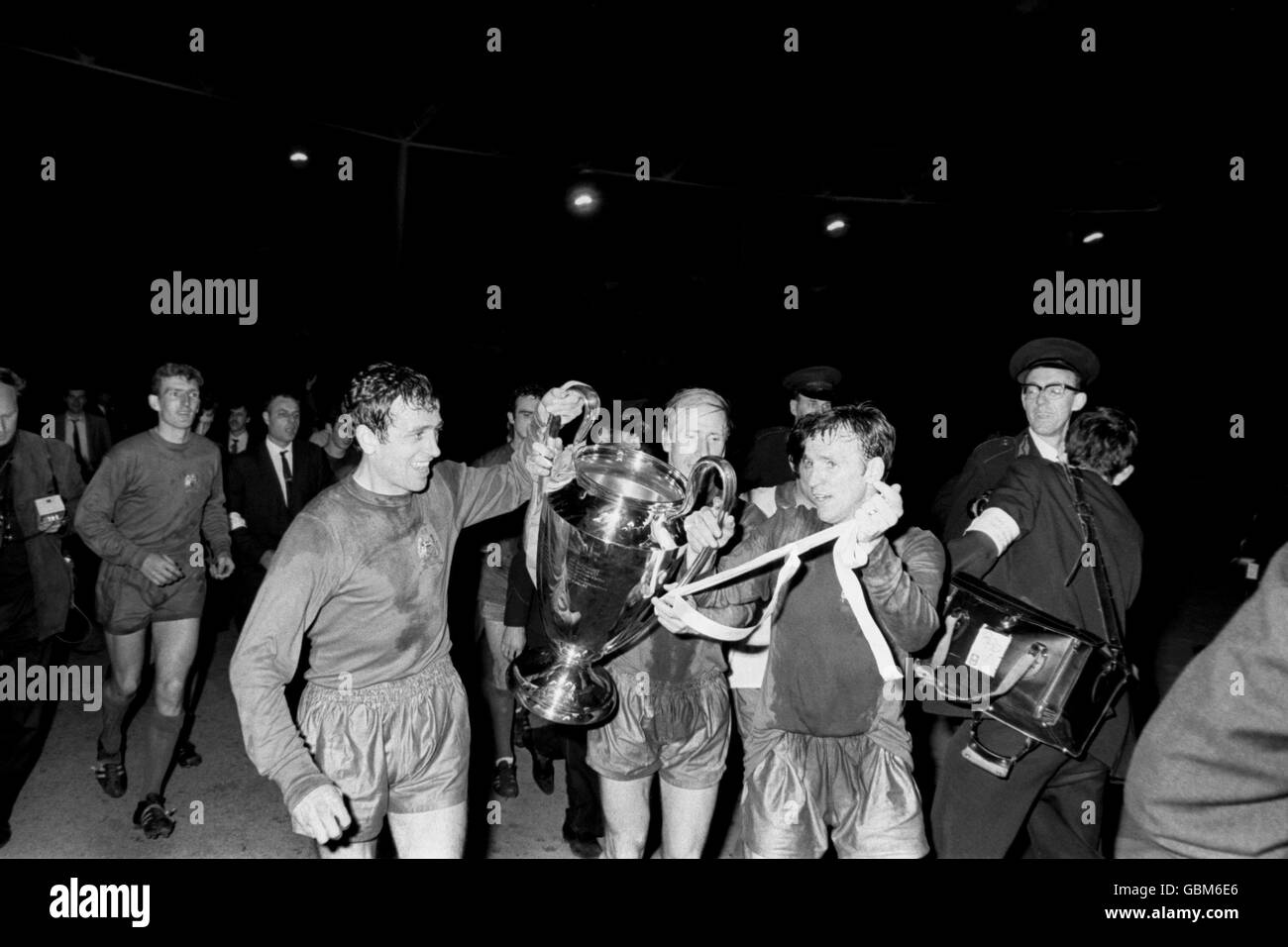 Manchester united european cup winners cup parade Black and White Stock Photos & Images Alamy