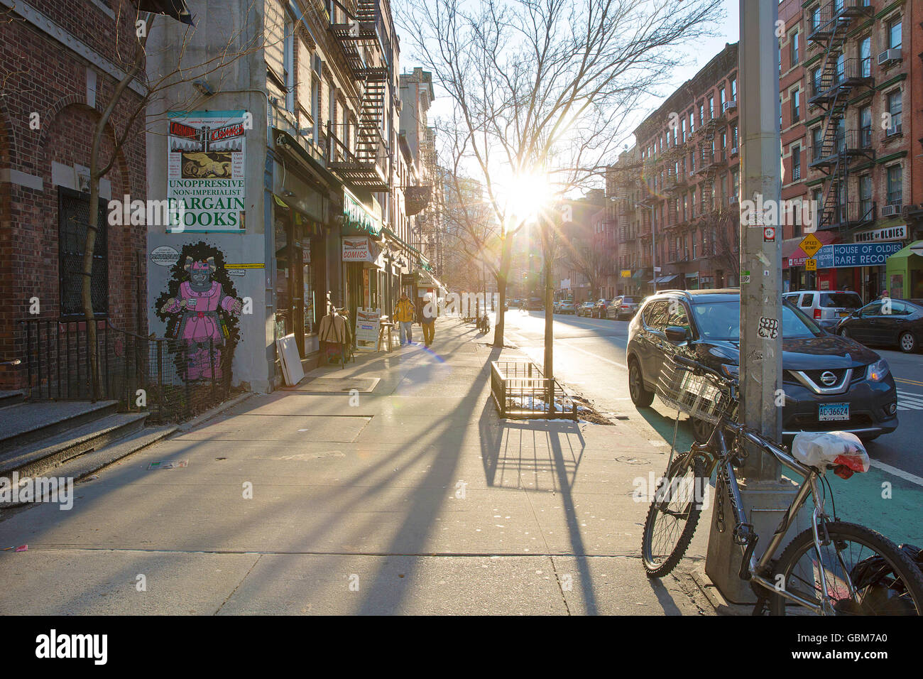 New York, USA - March 7, 2016. Evening sun, Manhattan. Stock Photo