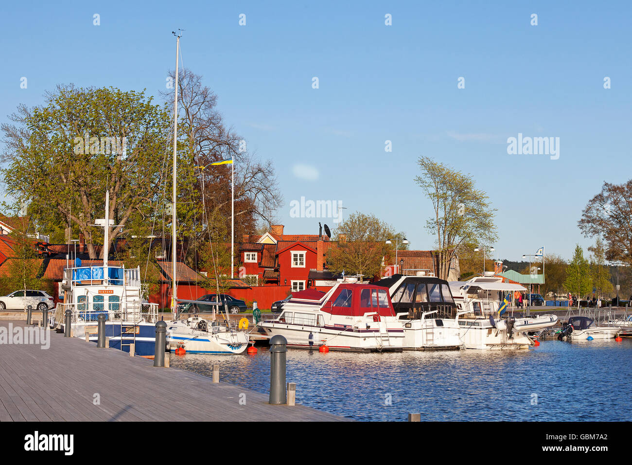 Sigtuna Harbour. Stock Photo