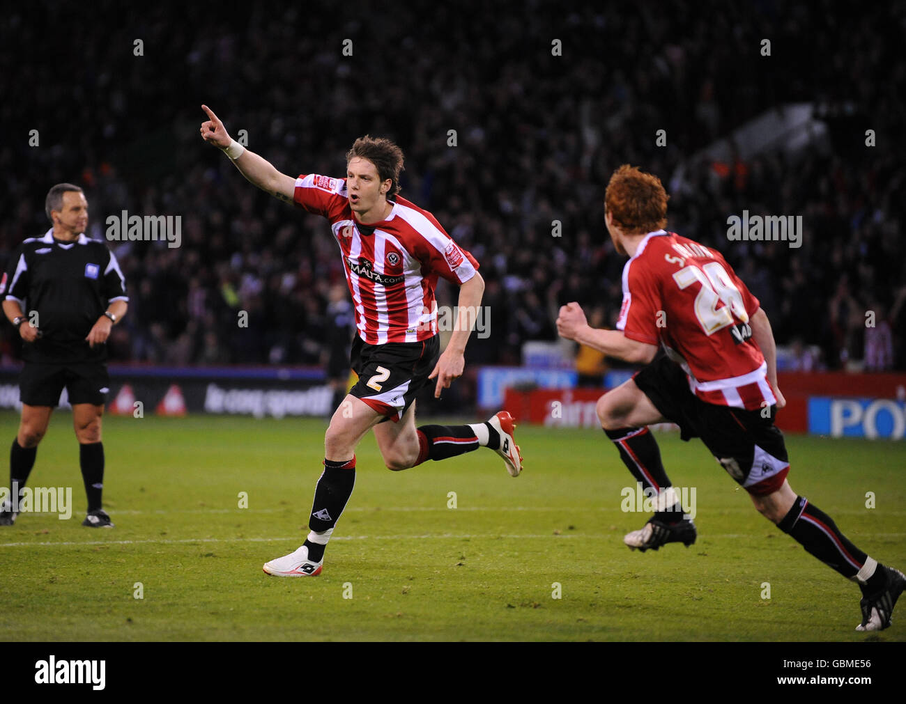 Sheffield uniteds greg halford celebrates scoring their first goal hi