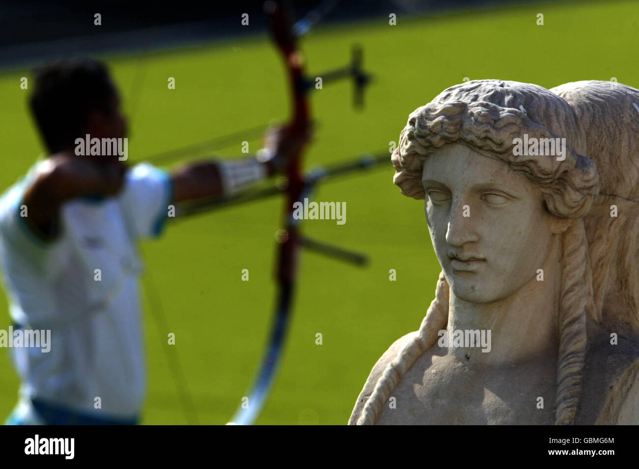 Archery Athens Olympic Games 2004 Men's Individual. A statue