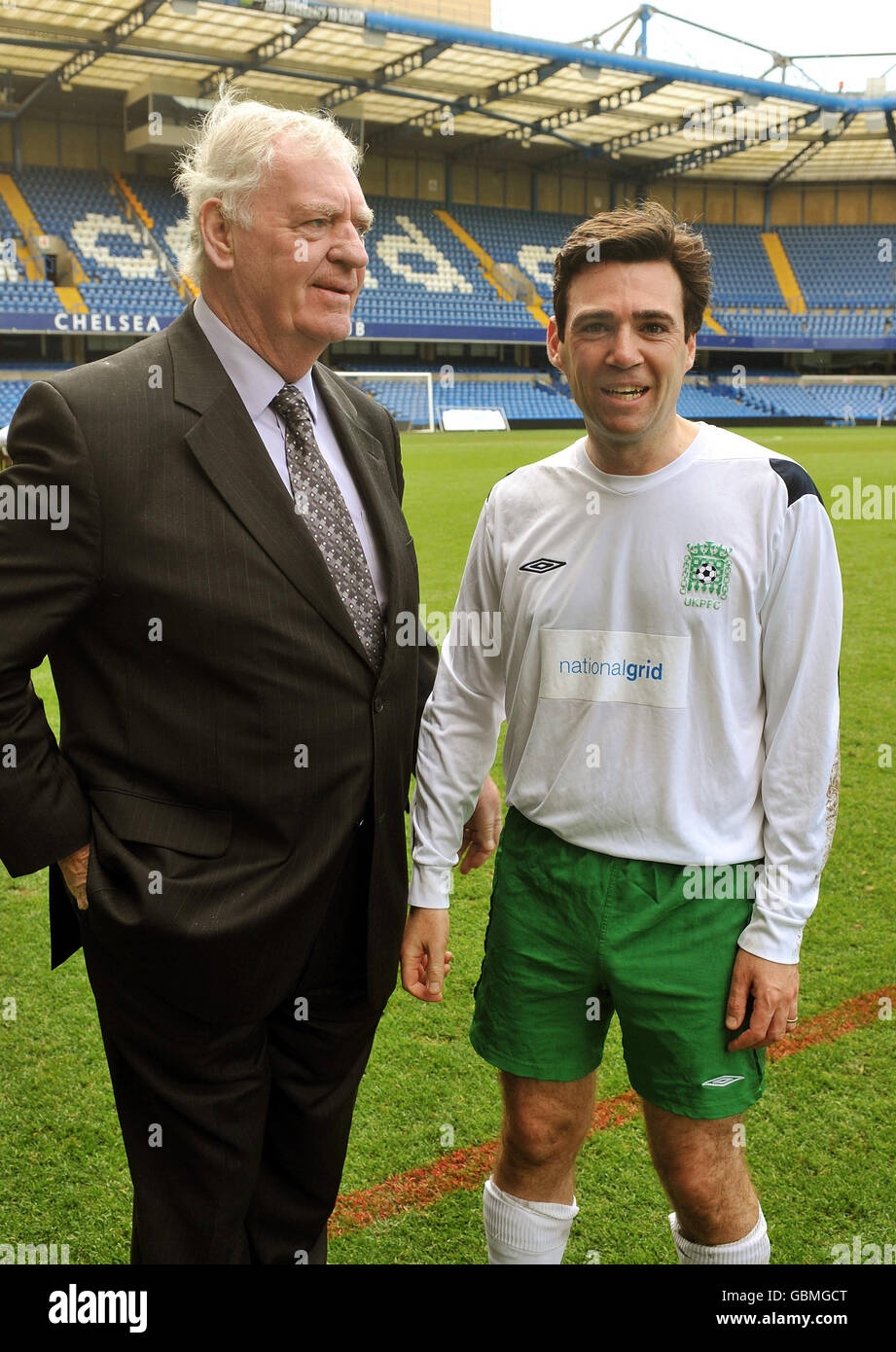 Charity football match Stock Photo