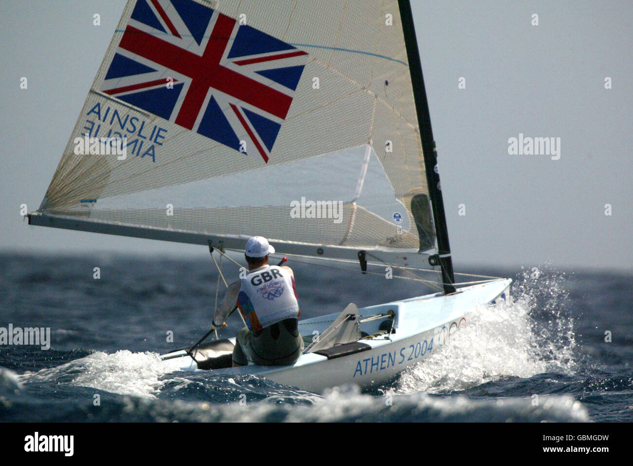 Sailing - Athens Olympic Games 2004 - Men's Single-handed Dinghy-Finn Stock Photo