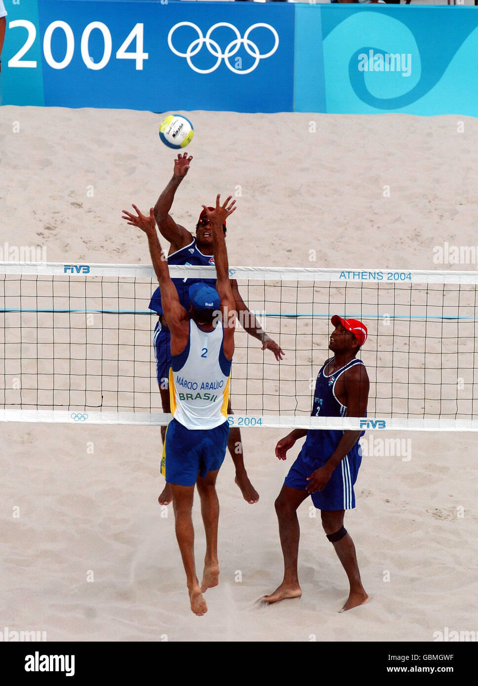 Beach volleyball olympic games 2004 hires stock photography and images