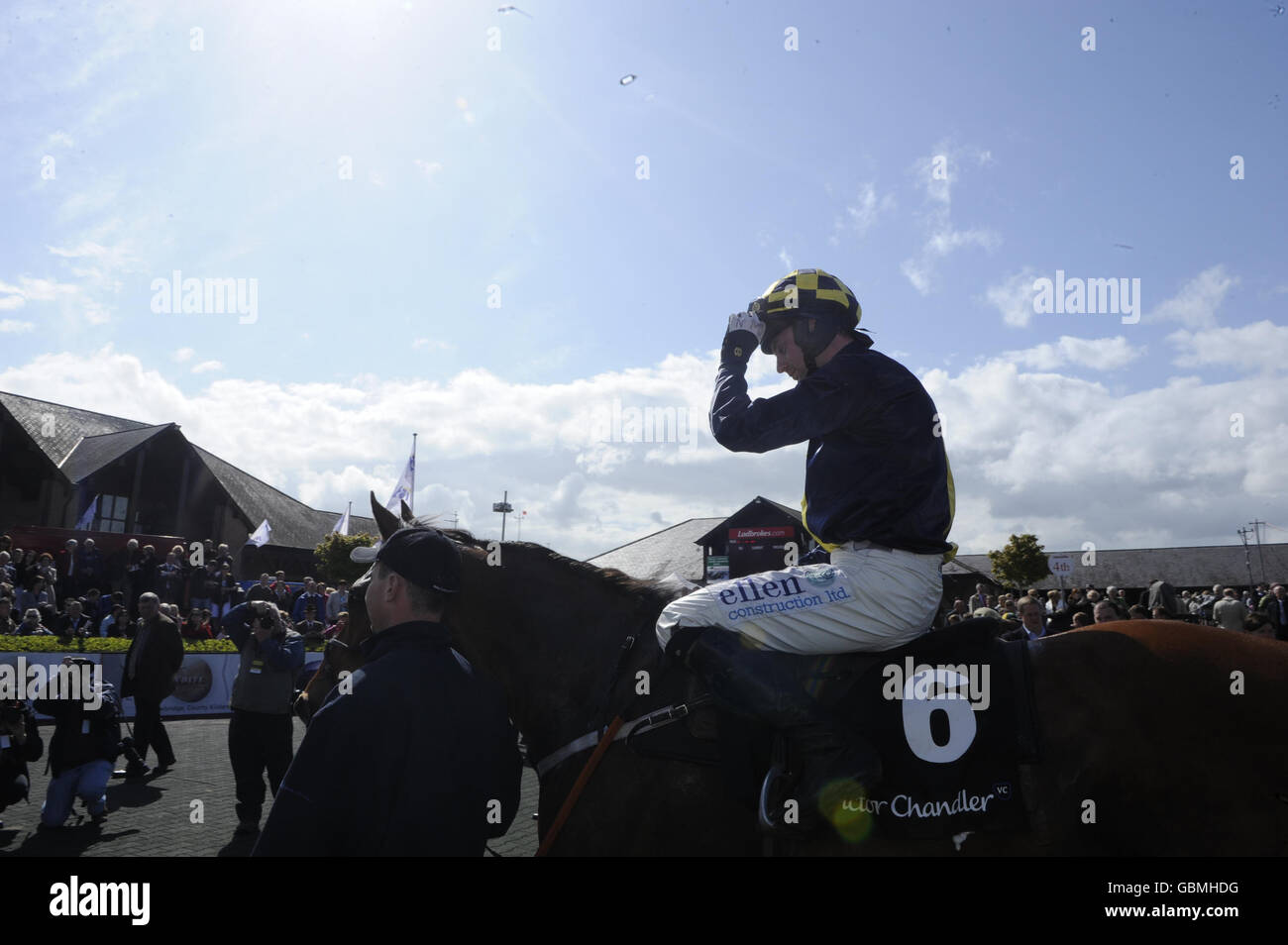 Niall Madden returns to the parade ring after winning The