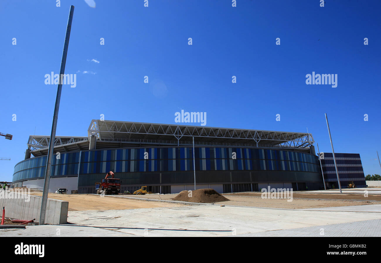 Travel Stock - El Estadio Cornella-El Prat stadium - Barcelona. General view of the new RCD Espanyol stadium, El Estadio Cornella-El Prat, during construction Stock Photo