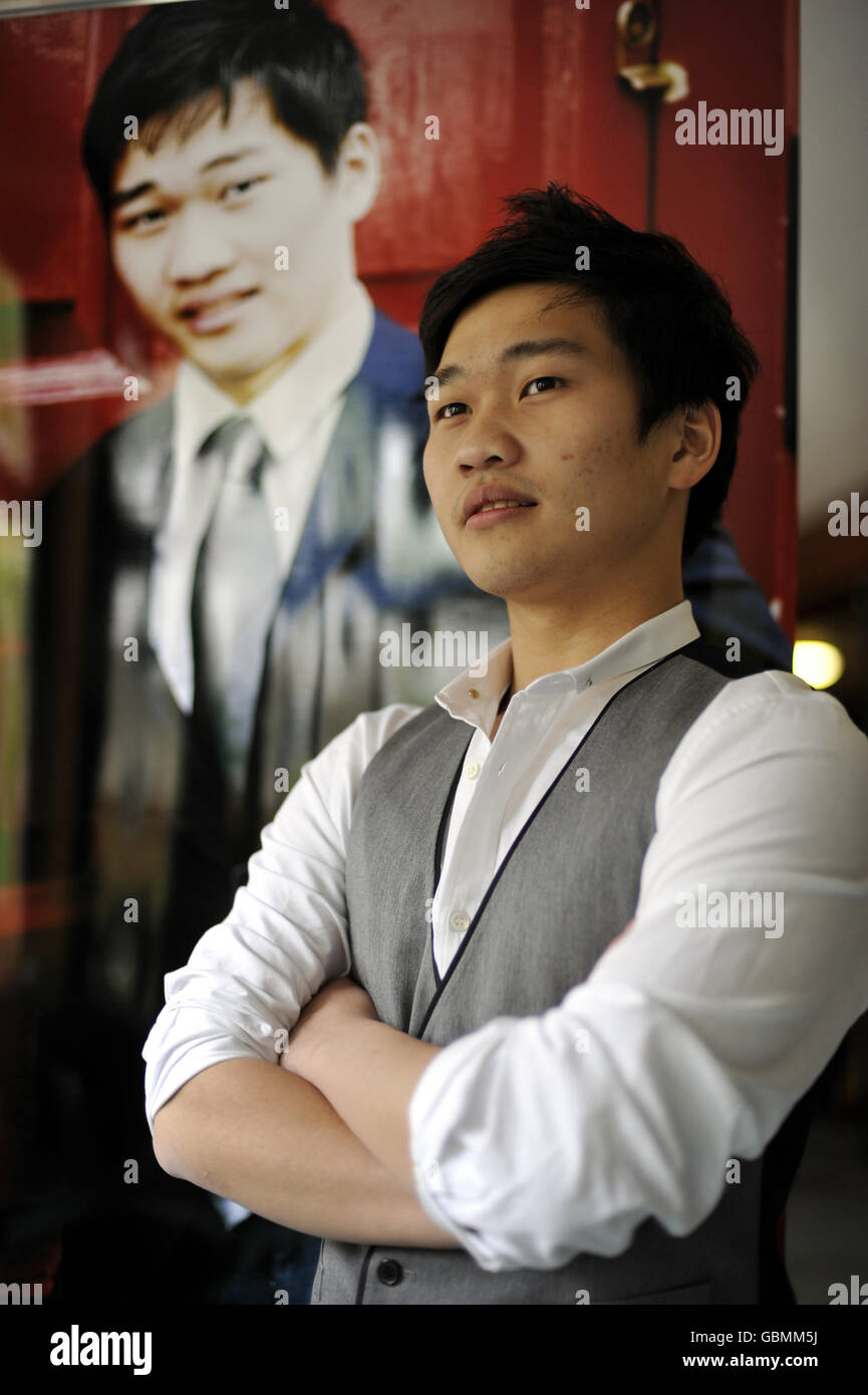 19-year-old Steven Cheung, outside SW1 radio in Pimlico, London, after announcing his bid for the forthcoming European Election as an independent MEP candidate for London. Stock Photo