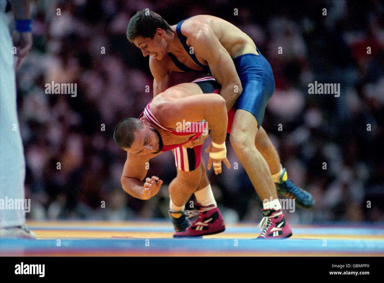 GrecoRoman Wrestling Atlanta Olympic Games 1996 90kg Final Stock