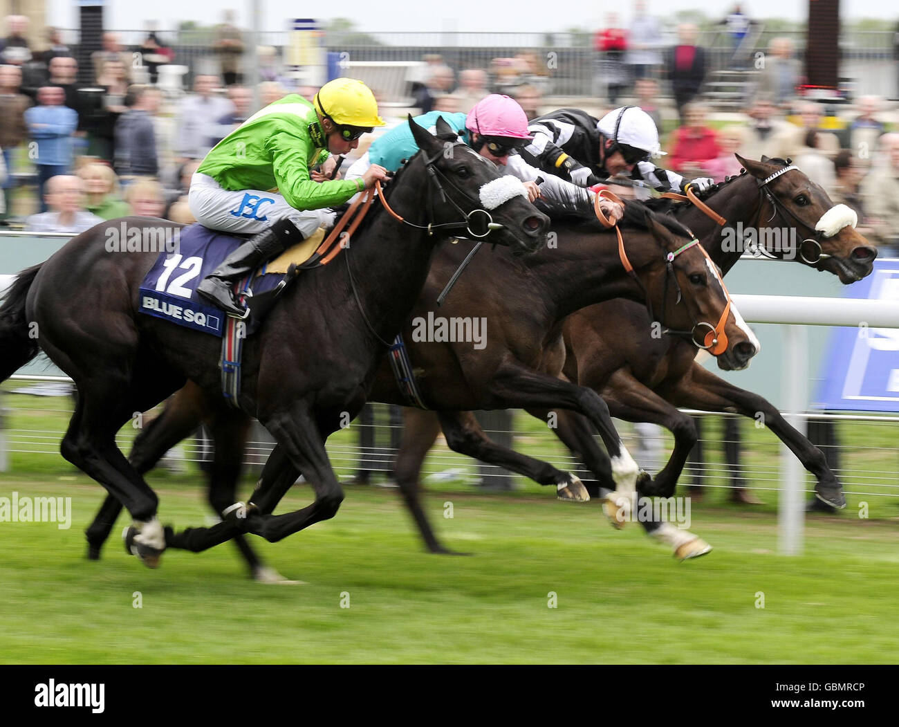 Horse Racing - May Dante Festival - Day One - York Racecourse. Brief Encounter and William Buick (left) win the Blue Square Stakes at York Racecourse. Stock Photo