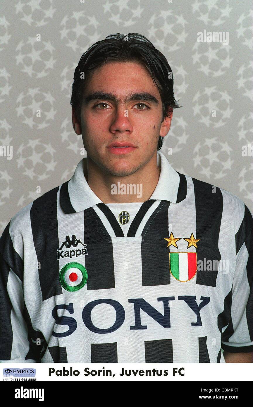 Uefa Champions League 1995 96 Pablo Sorin Juventus Fc Stock Photo Alamy