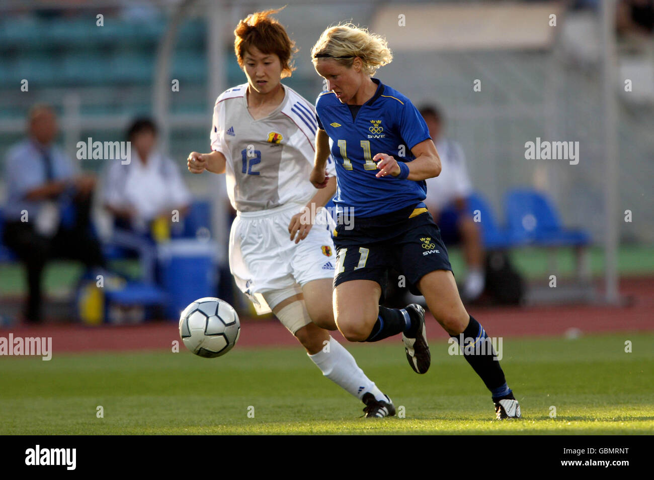 Swedens victoria svensson yasuyo yamagishi battle for the ball hires