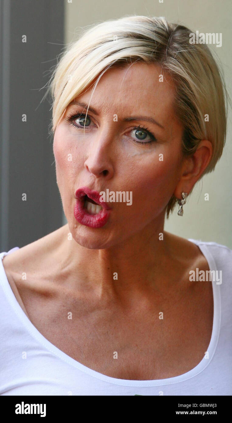Heather Mills after giving a vegan cookery demonstration in Brighton, East Sussex, as part of the Brighton Food Festival. Stock Photo