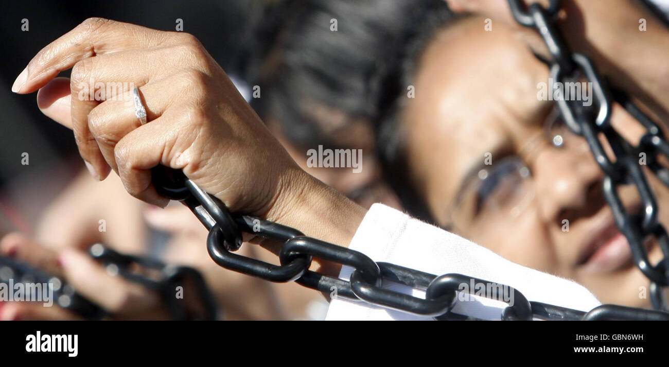 Doctors protest against imprisonment Stock Photo