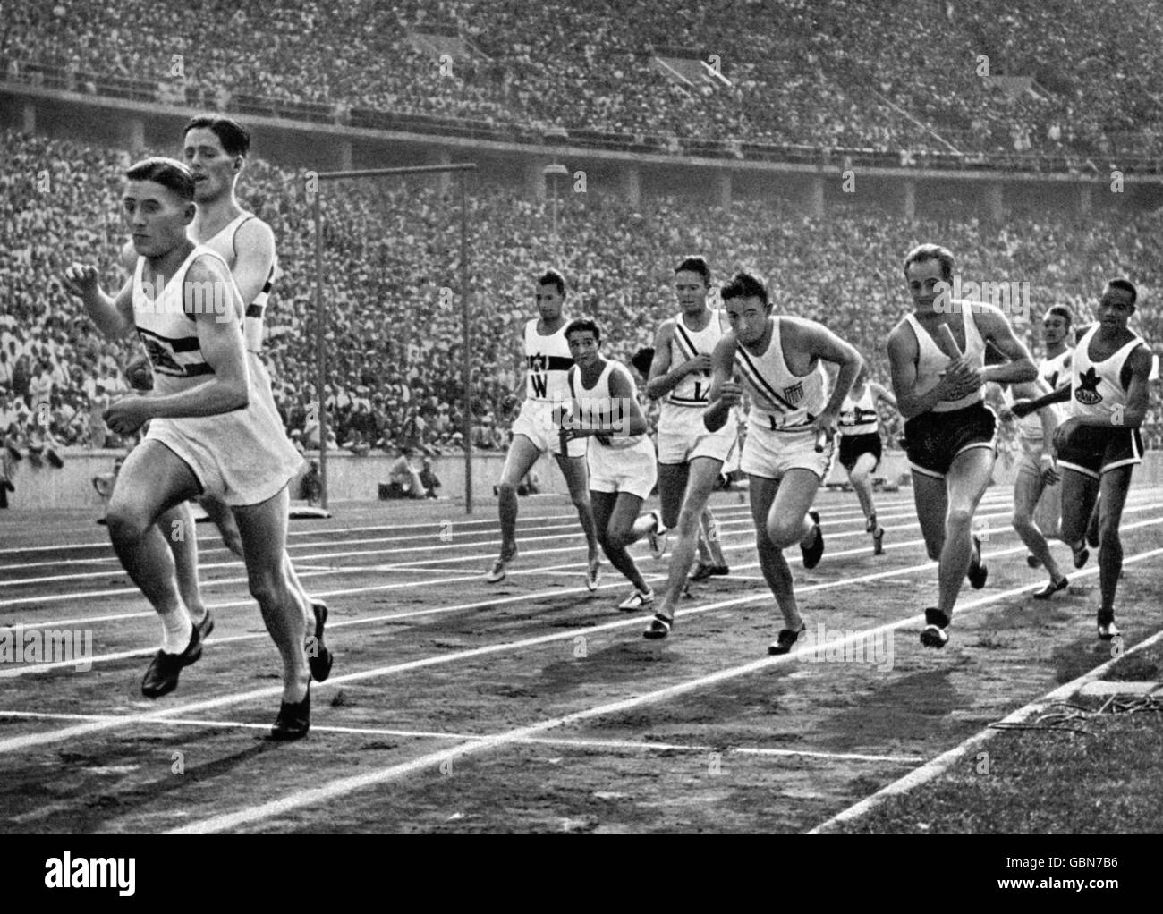 Athletics - Berlin Olympic Games - Men's 4x400m Relay - Final Stock Photo -  Alamy