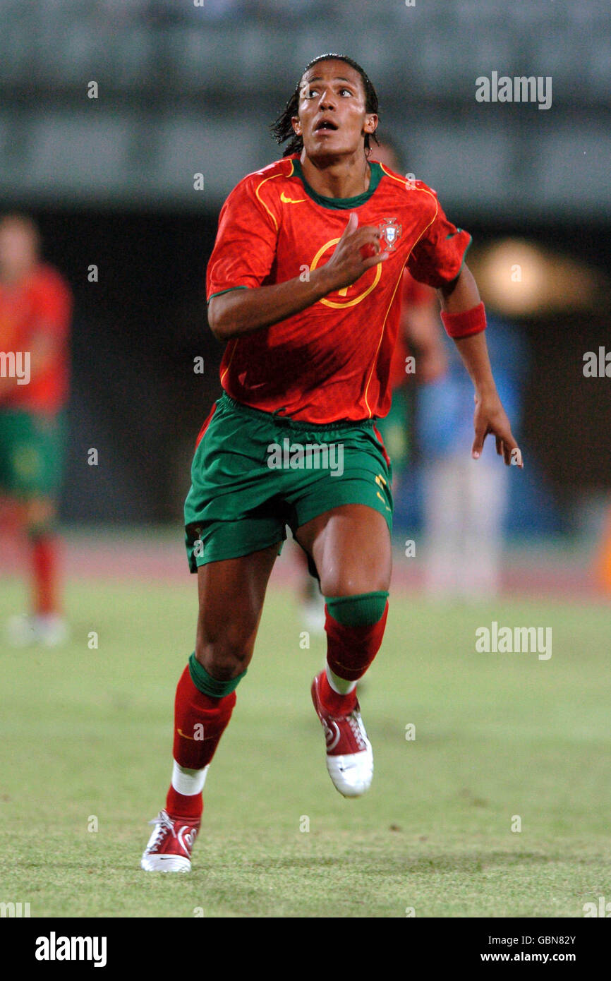 Soccer - Athens Olympic Games 2004 - Men's First Round - Group D - Iraq v Portugal. Bruno Alves, Portugal Stock Photo