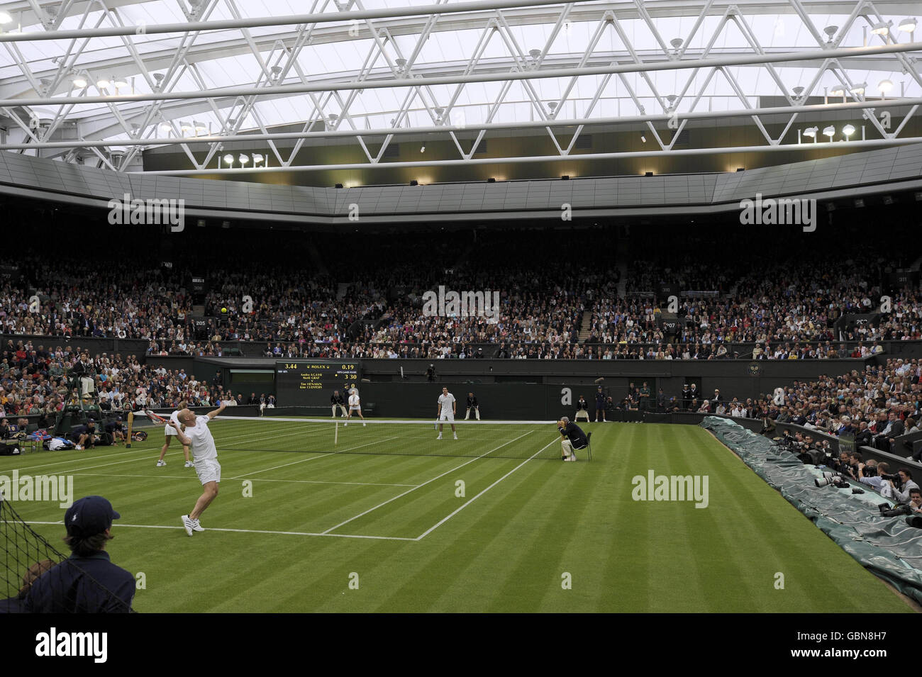 Tennis - Centre Court Celebration - All England Lawn Tennis and Croquet Club Stock Photo