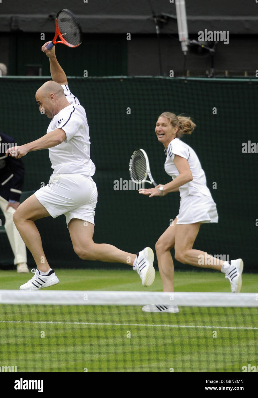 Tennis - Centre Court Celebration - All England Lawn Tennis and Croquet Club Stock Photo