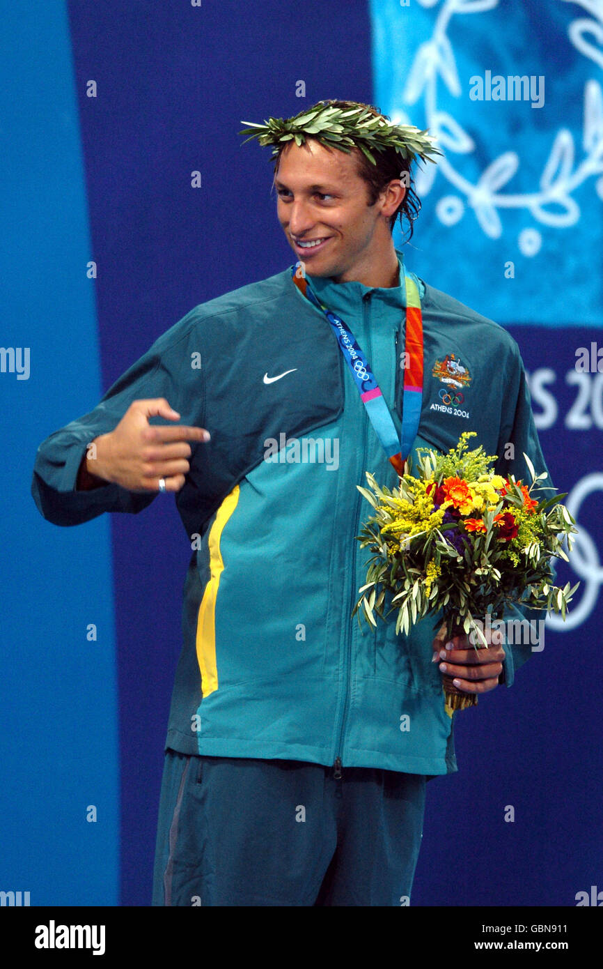 Athens olympics ian thorpe swimming hi-res stock photography and