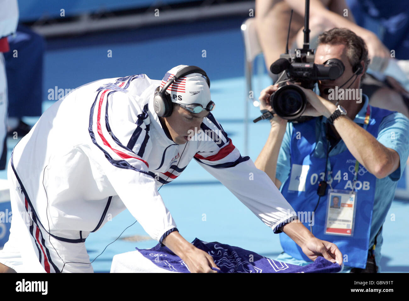 Swimming - Athens Olympic Games 2004 - Men's 200m Freestyle - Heat Six Stock Photo