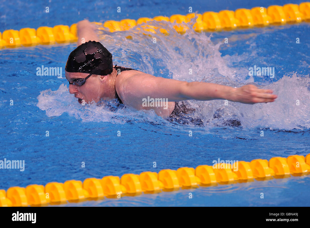 Marple's Matthew Walker competes in the Men's 50m Butterfly during the British International Disability Swimming Championships at Ponds Forge International Sports Centre, Sheffield. Stock Photo