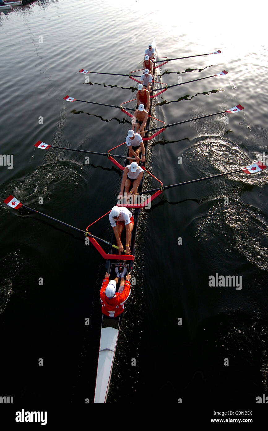 Rowing Athens Olympic Games 2004 Men's Eight Final Stock Photo