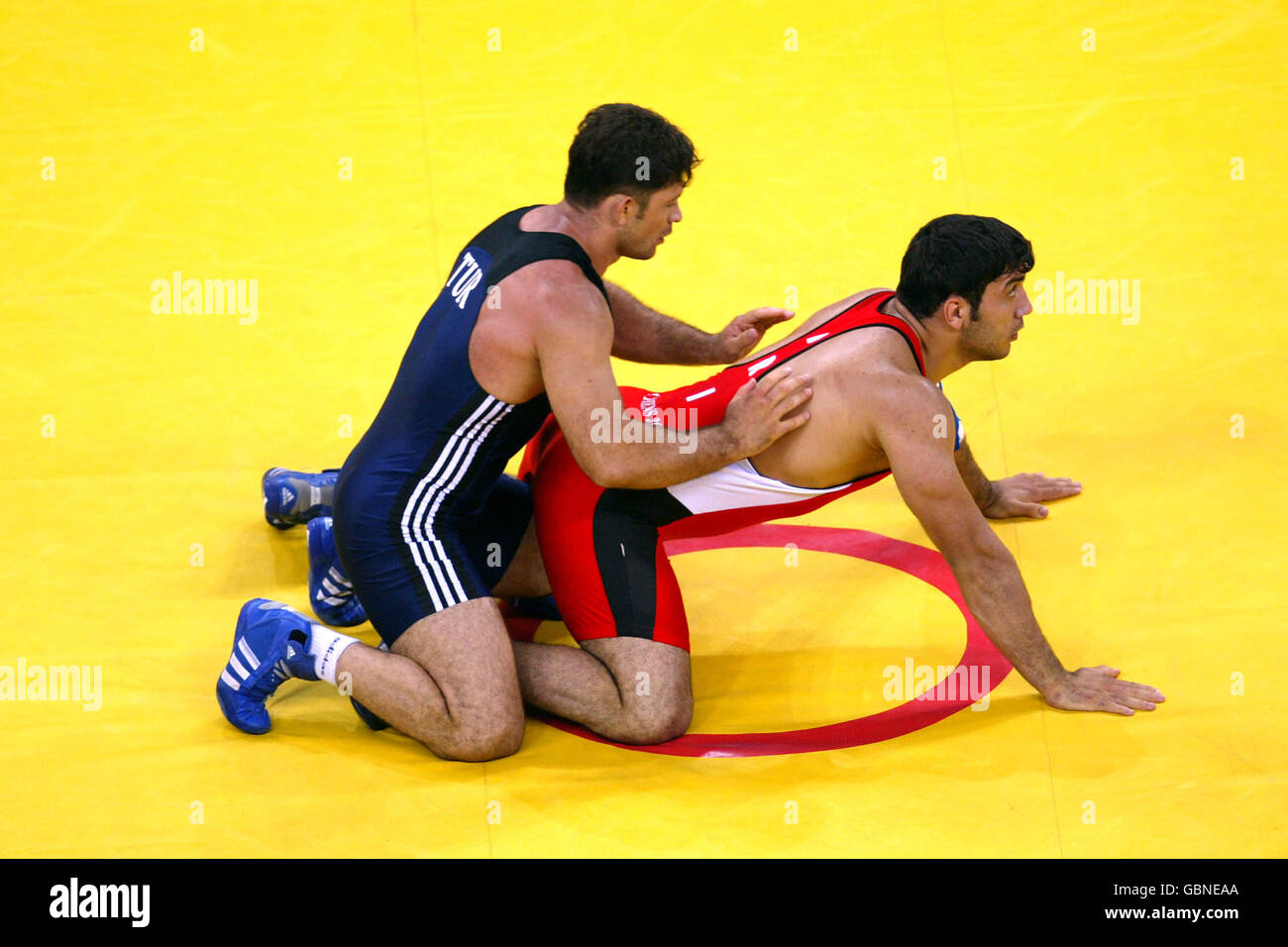 Wrestling - Athens Olympic Games 2004 - Men's Greco-Roman 96kg - Bronze Medal Match Stock Photo