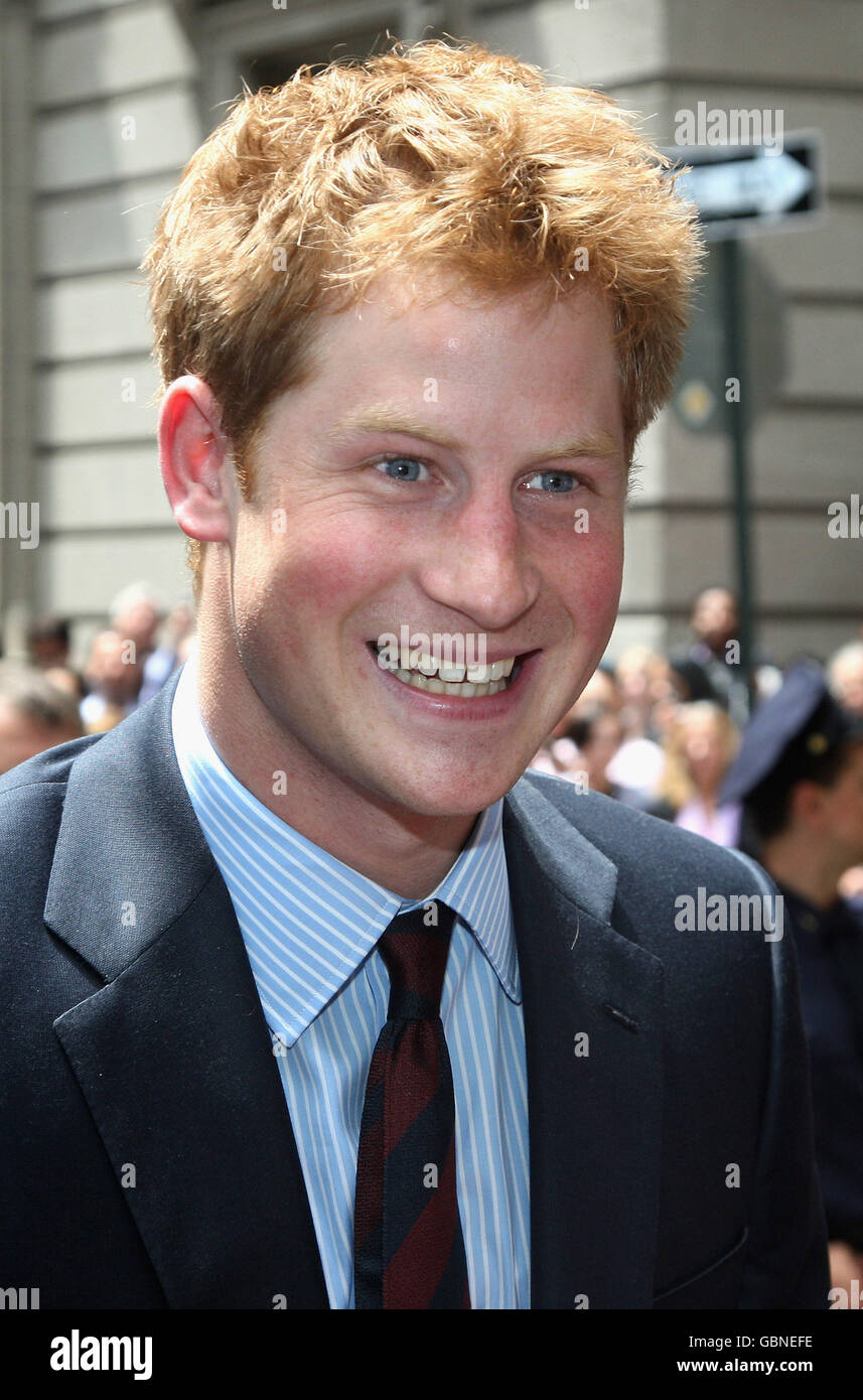 His Royal Highness Prince Harry arrives to participate in the official