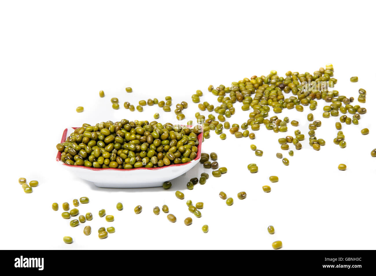 Mung bean isolated on a white background Stock Photo