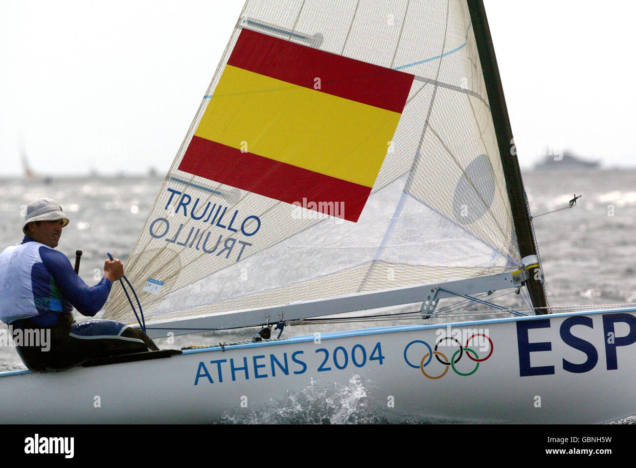 Sailing - Athens Olympic Games 2004 - Men's Single-handed Dinghy-Finn Stock Photo