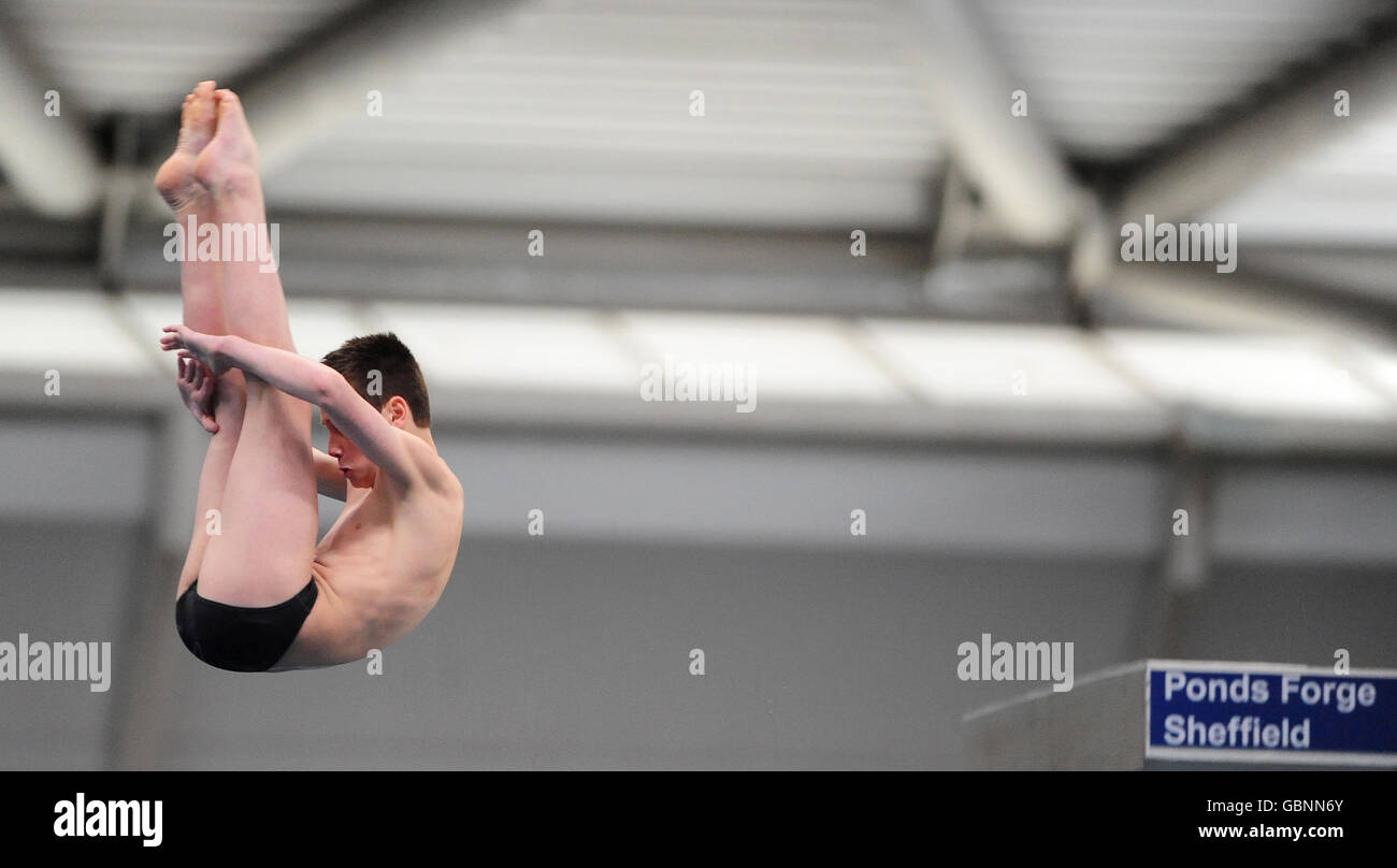 Chris Nicholls from City of Leeds Diving Club in action on the Platform