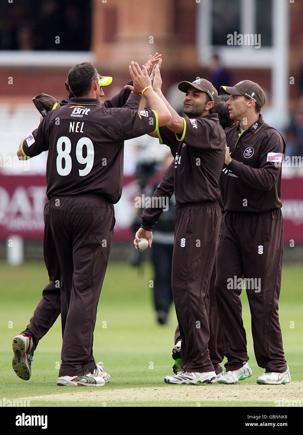 Surrey brown caps celebrate victory over the middlesex crusaders hires