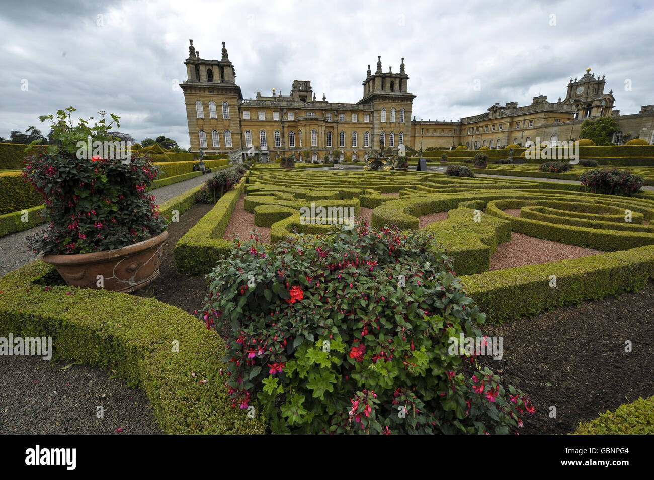 The Duke of Marlborough's private Italian Garden is pictured at Blenheim palace where a plaque is unveilled in celebration of the palace winning the Garden of the Year award Stock Photo