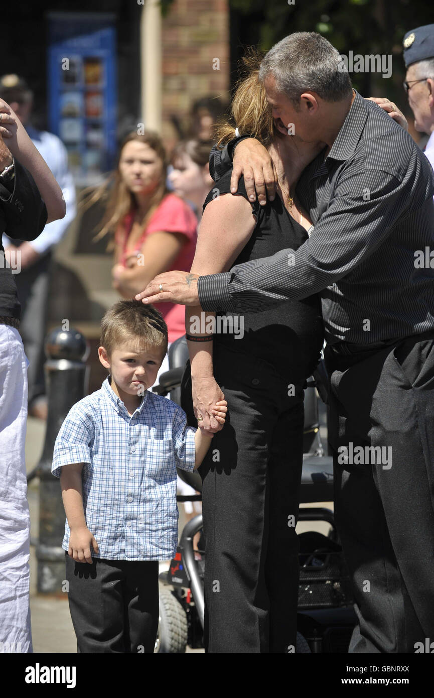 Mourners line the streets of Wootton Bassett as the body Lance Corporal