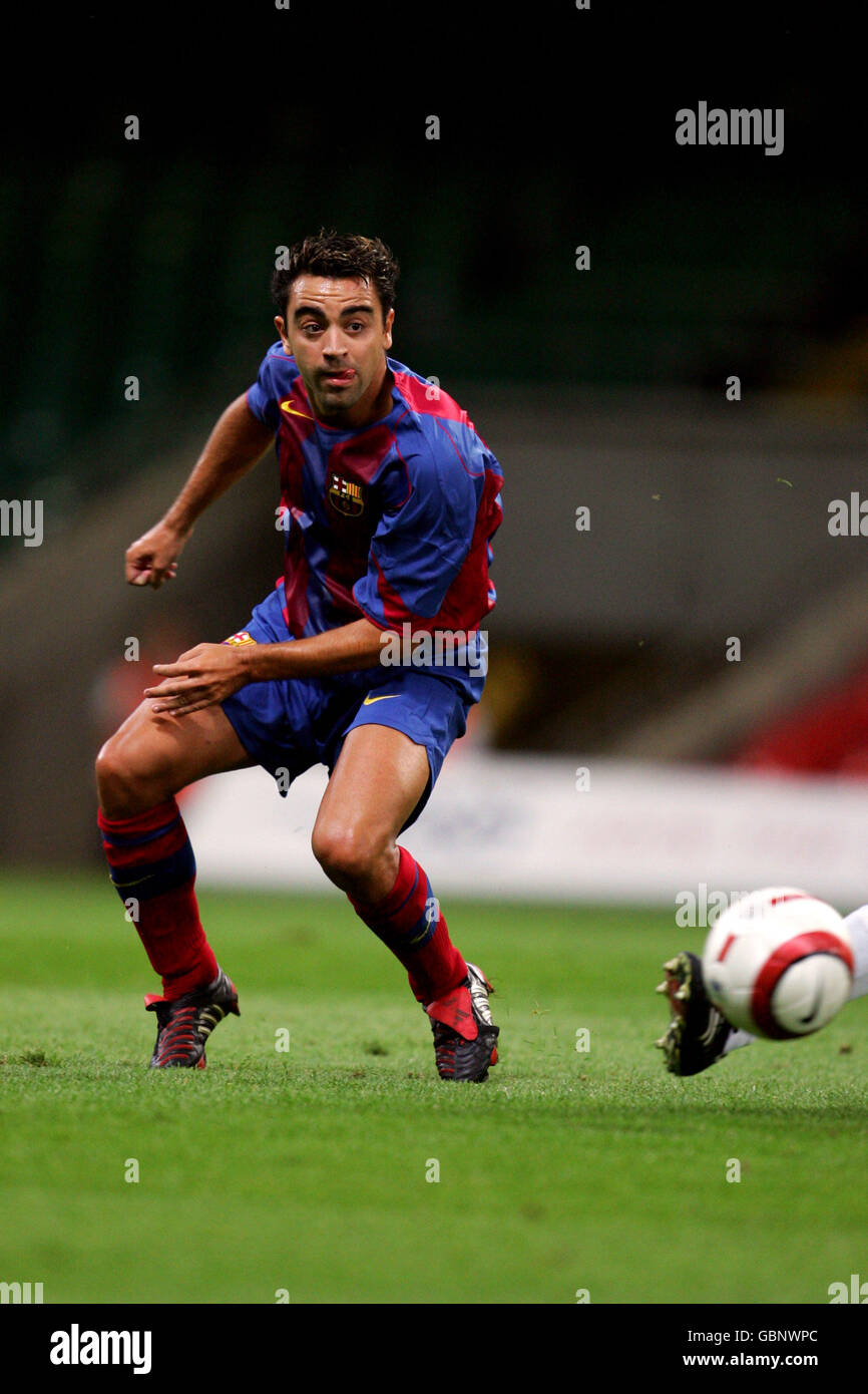 Soccer - Friendly - Barcelona v Parma. Xavi, Barcelona Stock Photo