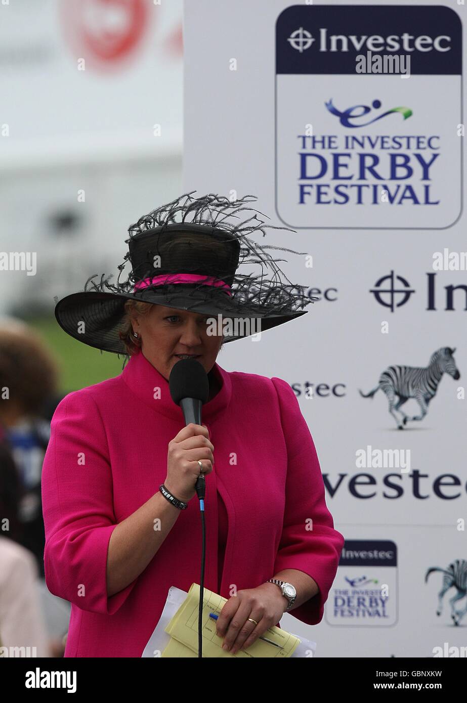 Presenter clare balding during derby day at epsom downs racecourse hi