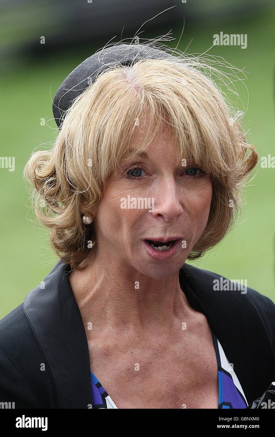 Actress helen worth during derby day at epsom downs racecourse hi-res
