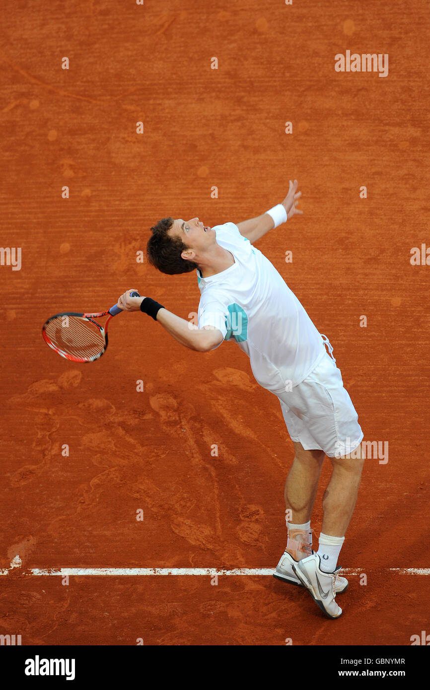 Tennis - ATP World Tour Masters - Nikolay Davydenko v Andy Murray - Monte- Carlo Stock Photo - Alamy