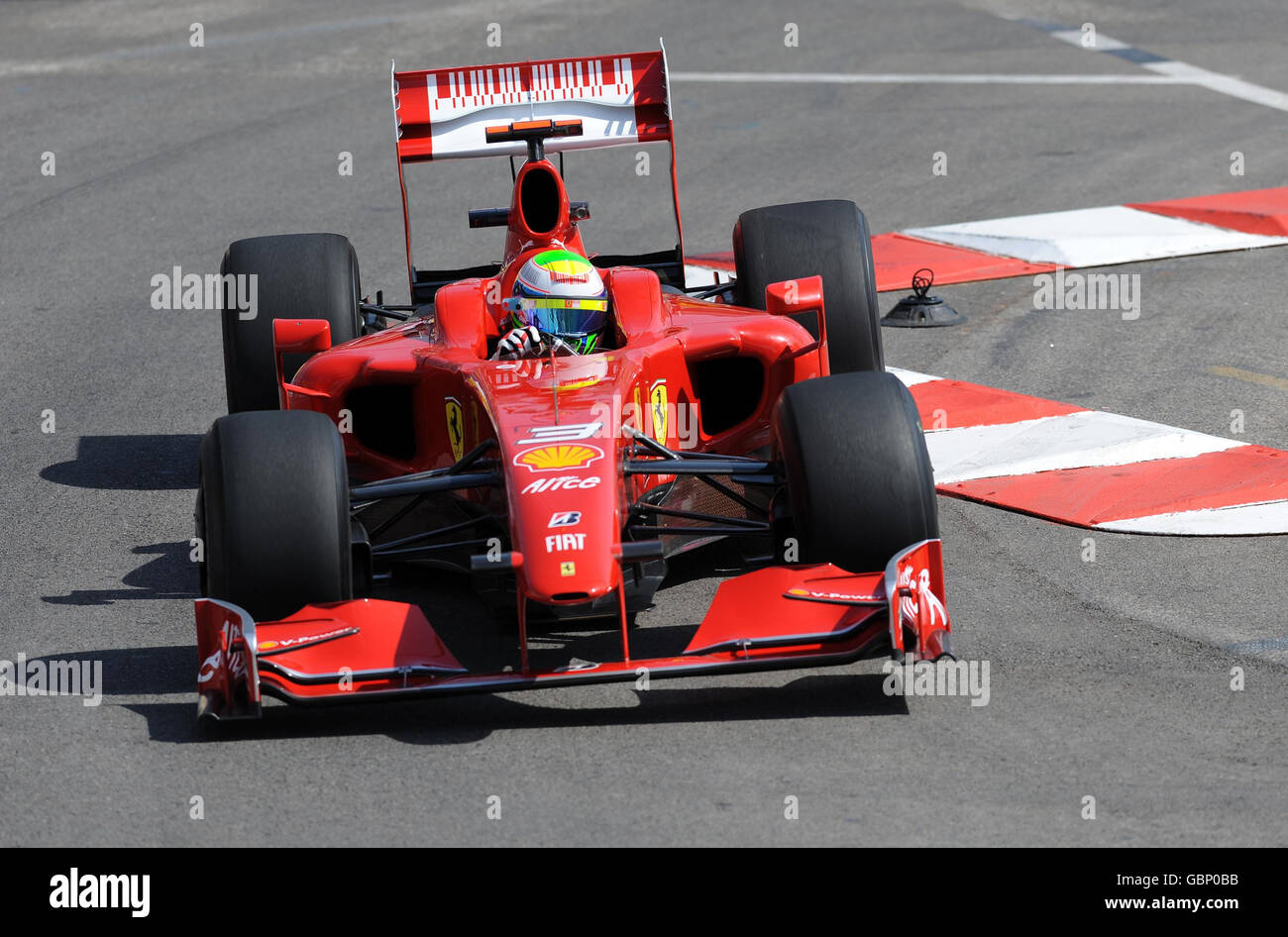 Ferrari's Felipe Massa during a practice session at the Circuit de Monaco, Monte Carlo, Monaco. Stock Photo