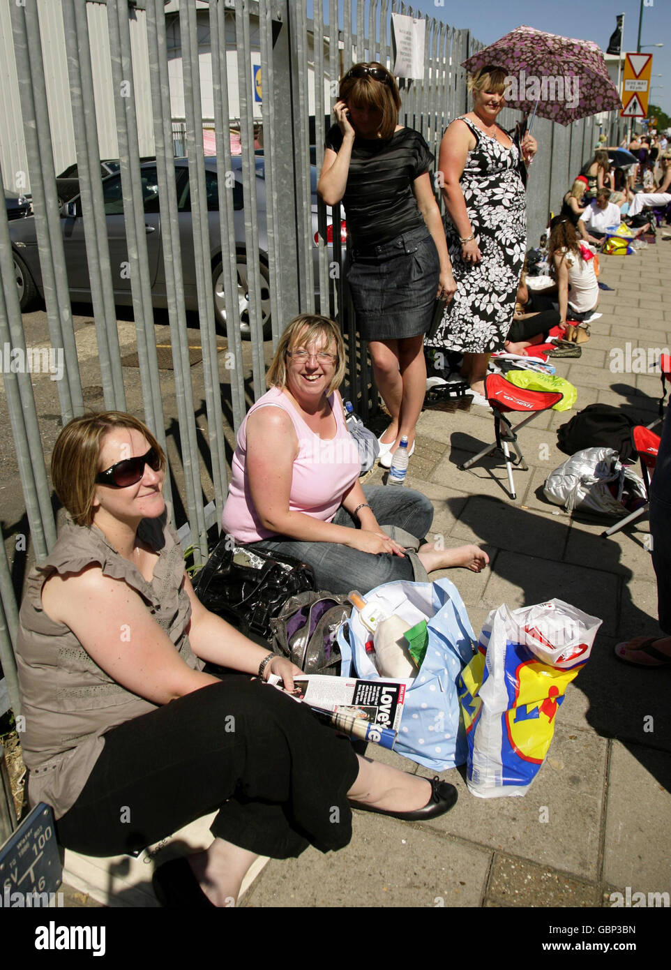 Fans wait outside The Fountain Studios in Wembley, north London, where the Britain's Got Talent