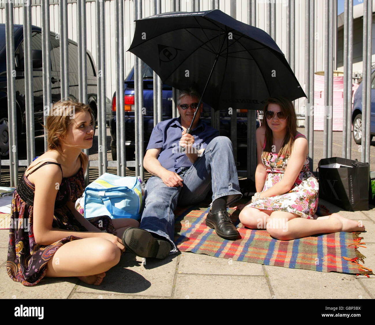 Fans wait outside The Fountain Studios in Wembley, north London, where the Britain's Got Talent