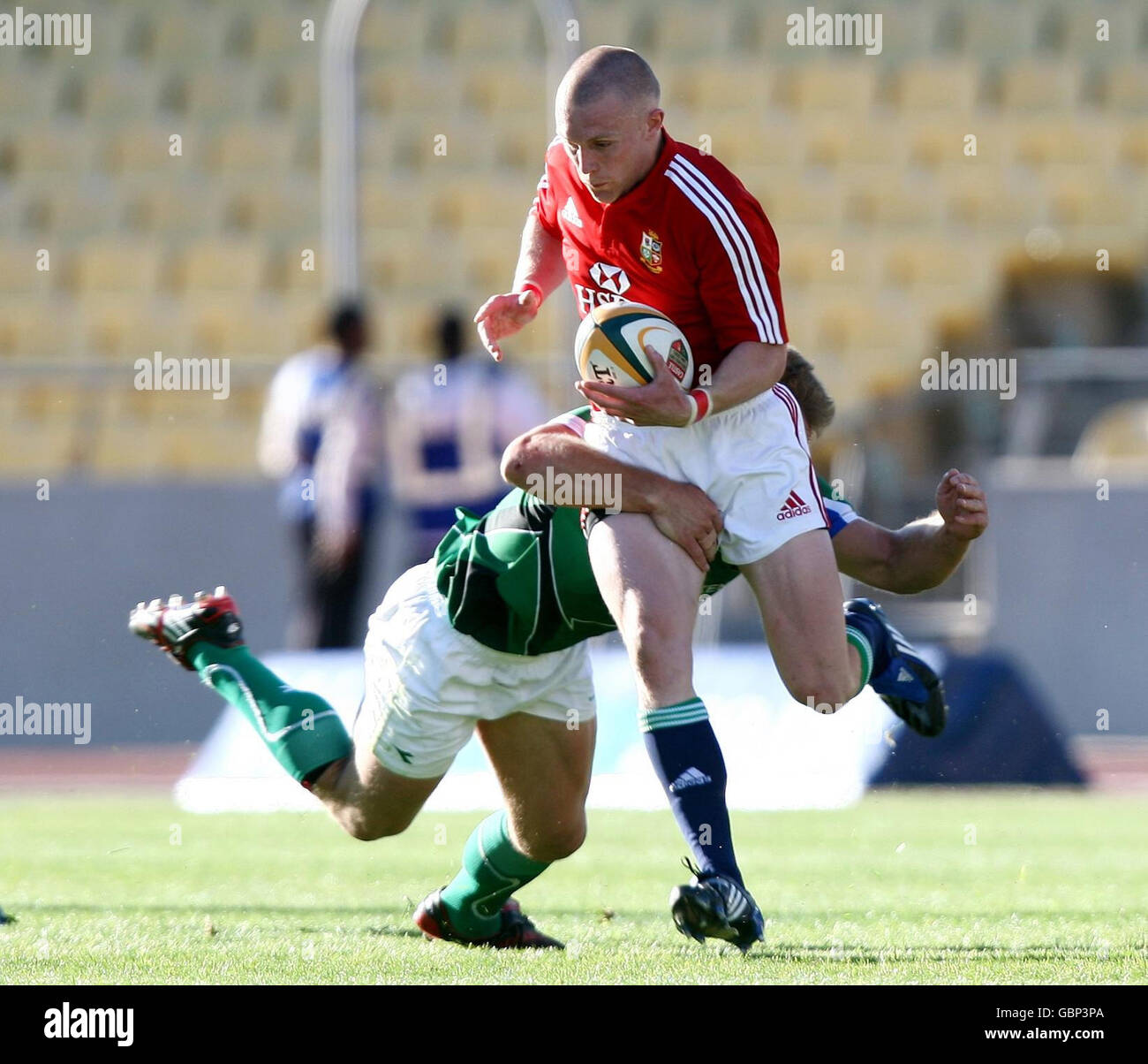 British and Irish Lions' Keith Earles in action during the Tour match at Royal Bafokeng Sports Palace, Phokeng, South Africa. Stock Photo