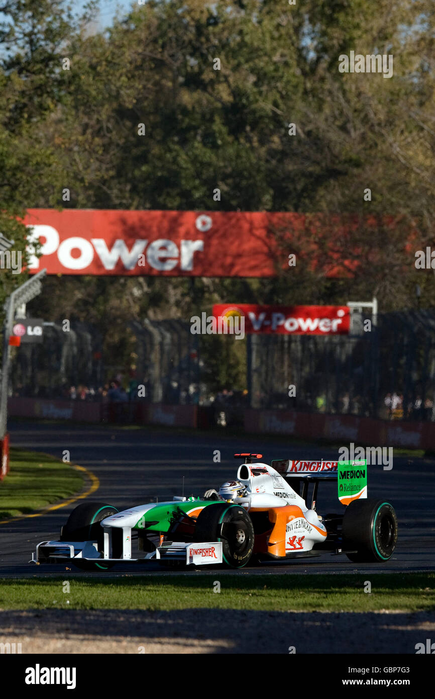 Formula One Motor Racing - Australian Grand Prix - Race - Albert Park - Melbourne. Force India's Adrian Sutil during the Australian Grand Prix at Albert Park, Melbourne, Australia. Stock Photo