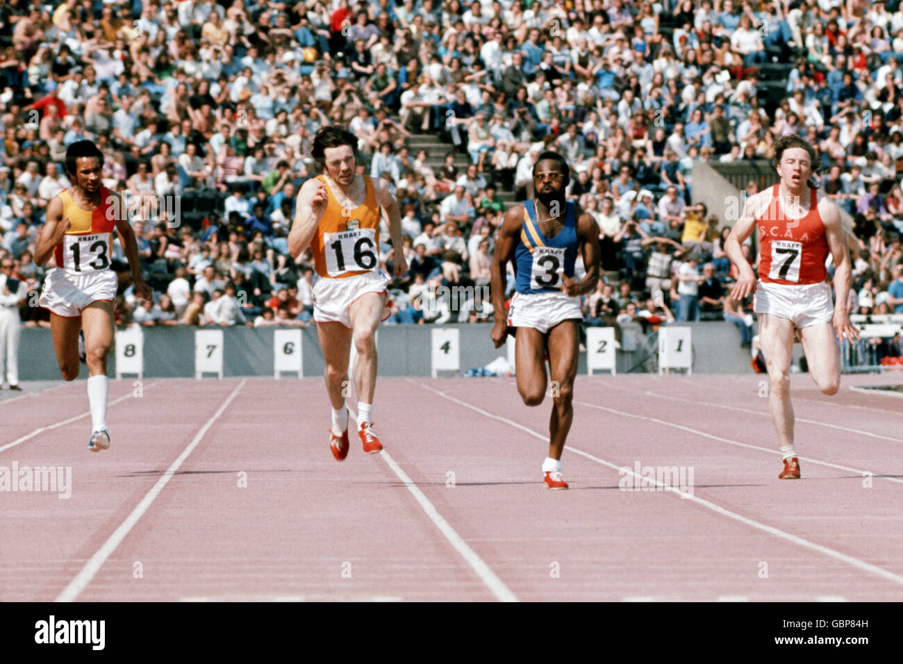 Athletics British Olympic Trials Crystal Palace Men's 200m Stock