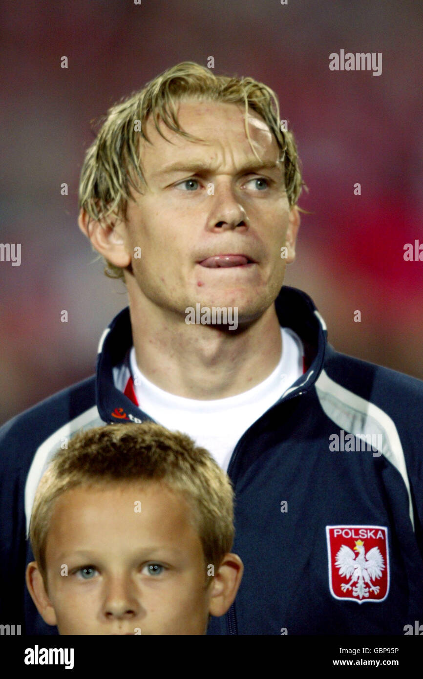 Soccer - FIFA World Cup 2006 Qualifier - Group Six - Poland v England. Sebastian Mila, Poland Stock Photo
