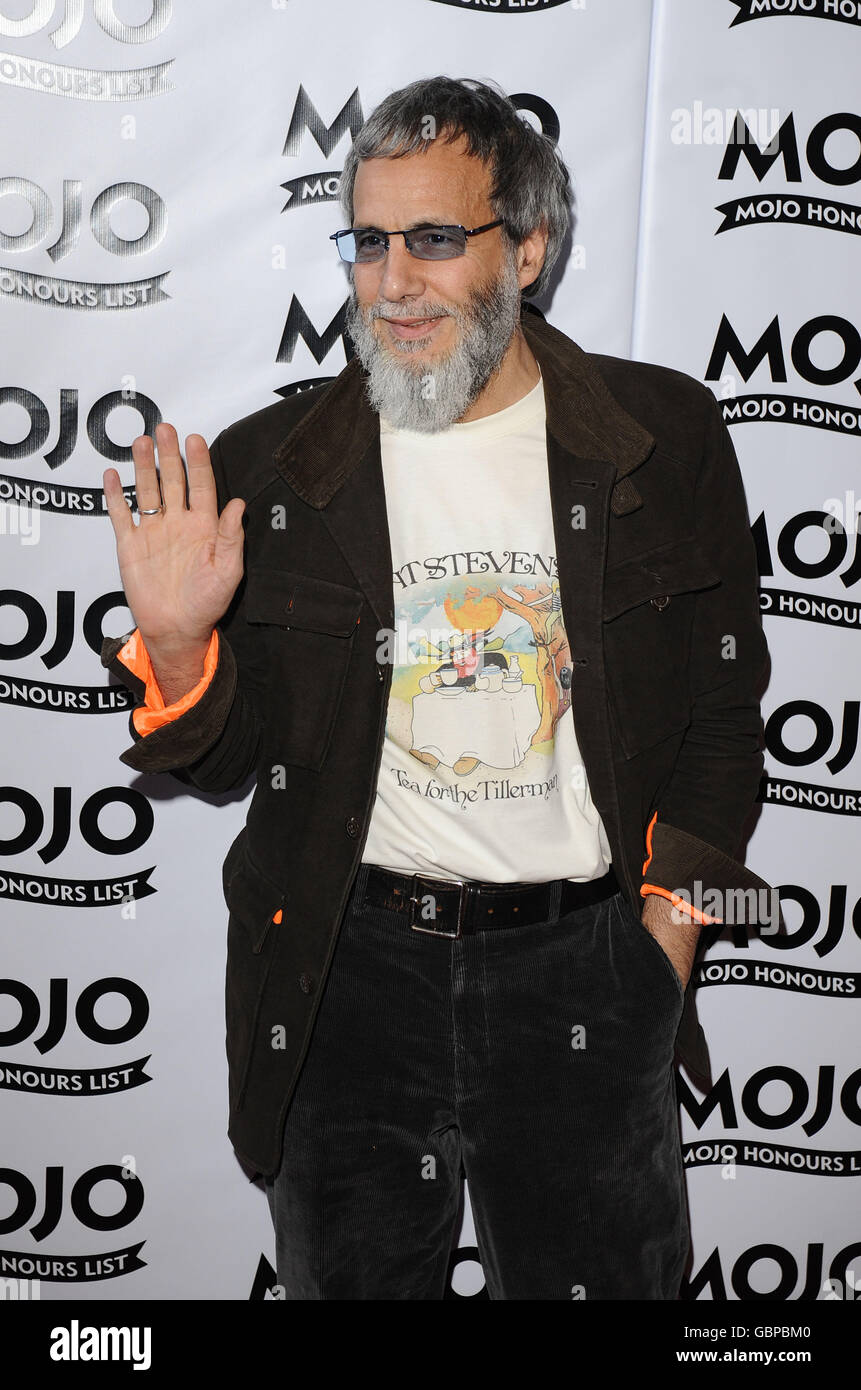 Yusuf Islam arrives at the Mojo Awards at The Brewery in London. Stock Photo