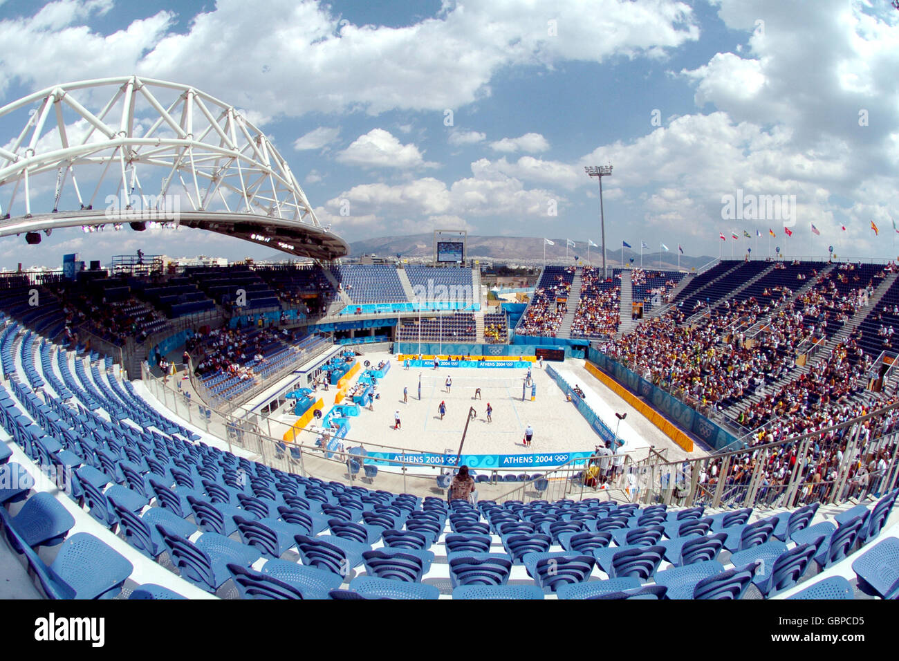 Beach Volleyball Athens Olympic Games 2004 Preliminary Round Stock Photo Alamy