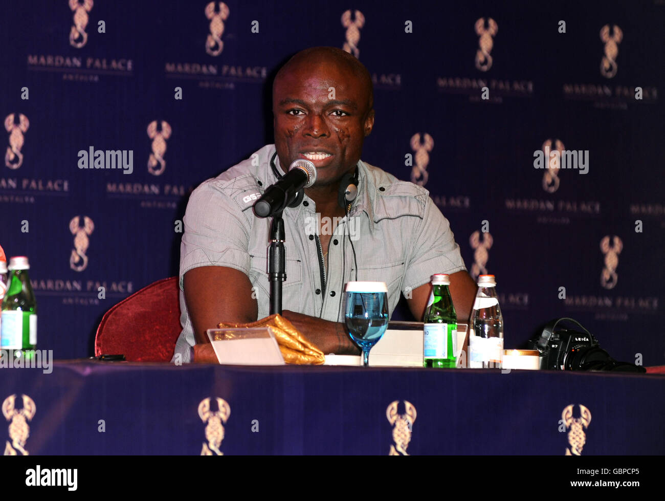 Seal during a press conference ahead of the opening party of the Mardan Palace hotel in Antalya, Turkey. Stock Photo